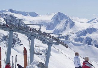 Skiing at the Big White Resort, Canada